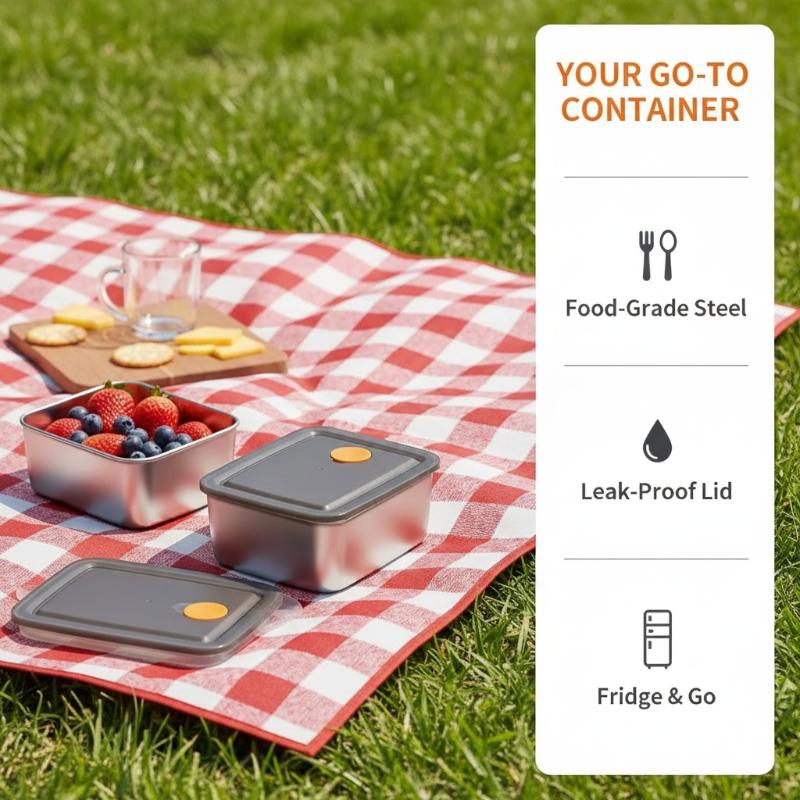 [E] 4pc Stainless Steel Food S - đánh giá và giá Food Storage For Pantry