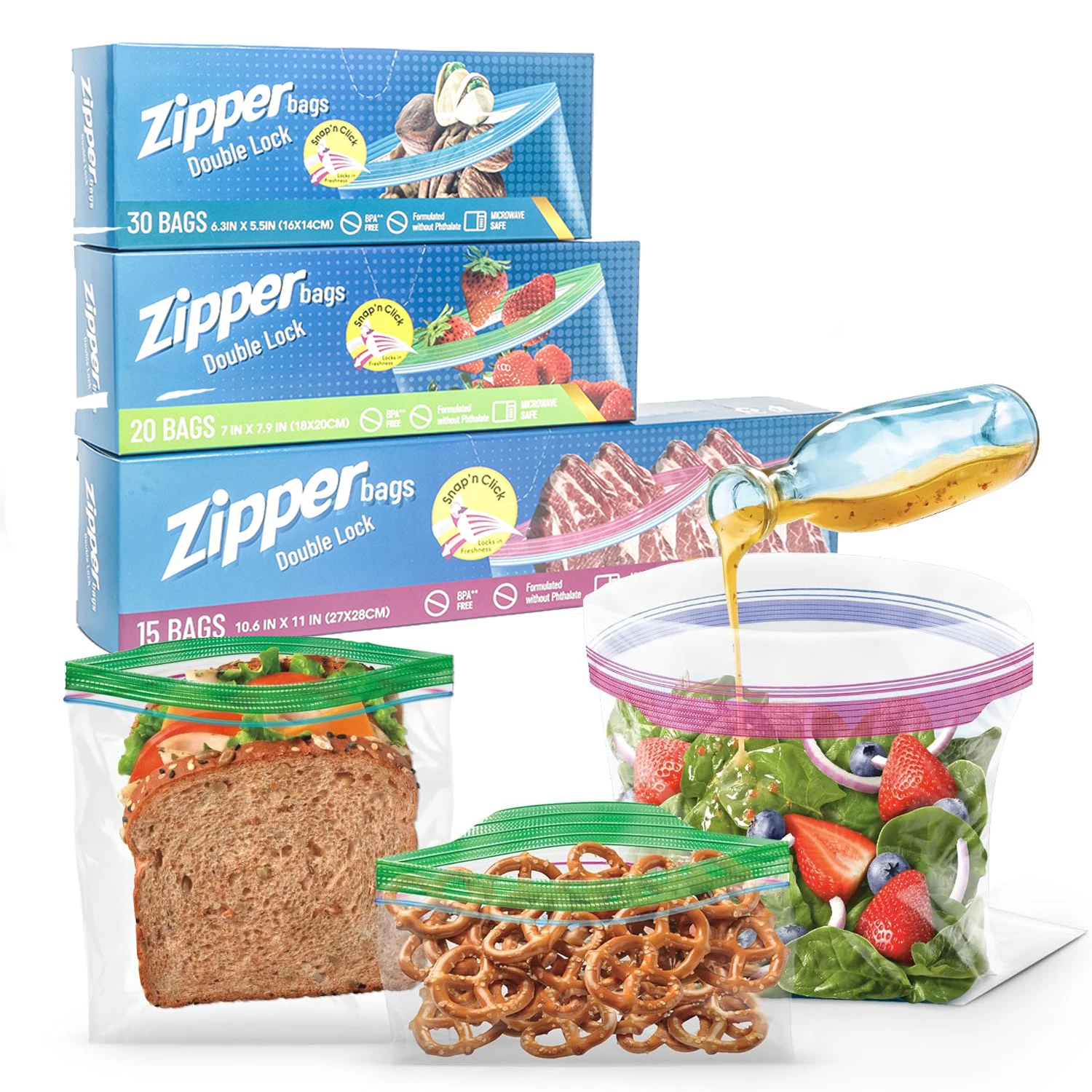 Ziploc Snack Bags Food Storage - đánh giá và giá Food Storage Ziploc